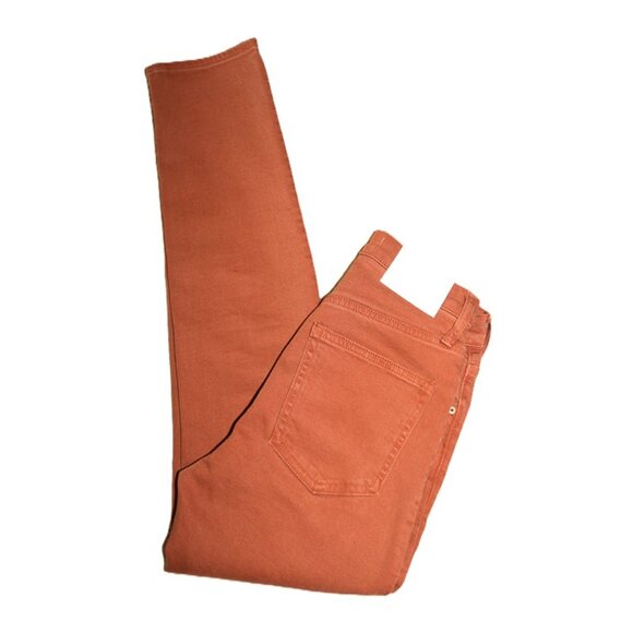 ARITZIA Denim Forum The Yoko High Rise Slim Jean in Terracotta - W24/L28 - Picture 13 of 13